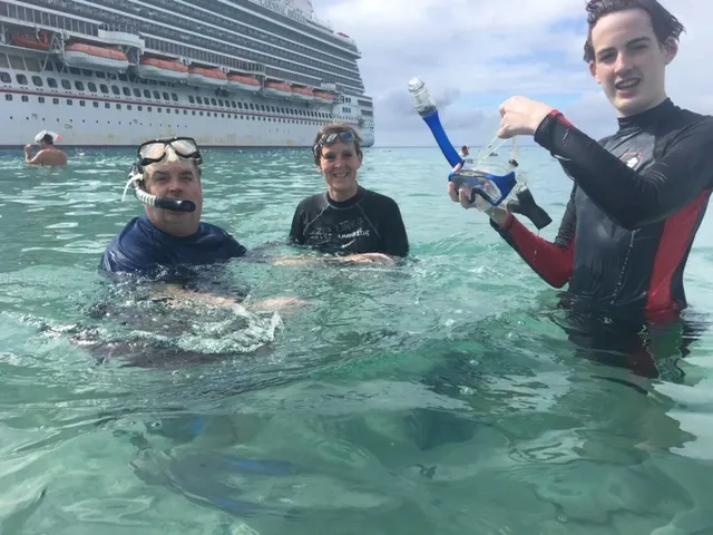 They snorkeled...they had a great day off the boat as you can see....