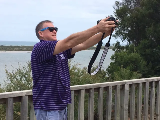 Me taking a selfie. My wife bet her dessert on it that it would not turn out.....