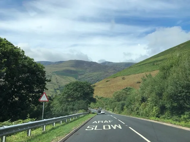 Snowdonia...going through the mountains in this National Park....