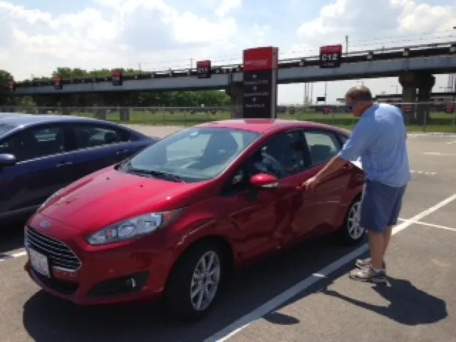 Our rental car. It is brand new.