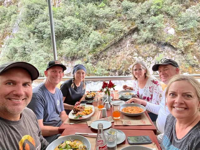 Our lunch spot that overlooked the river. Food was quite good.
