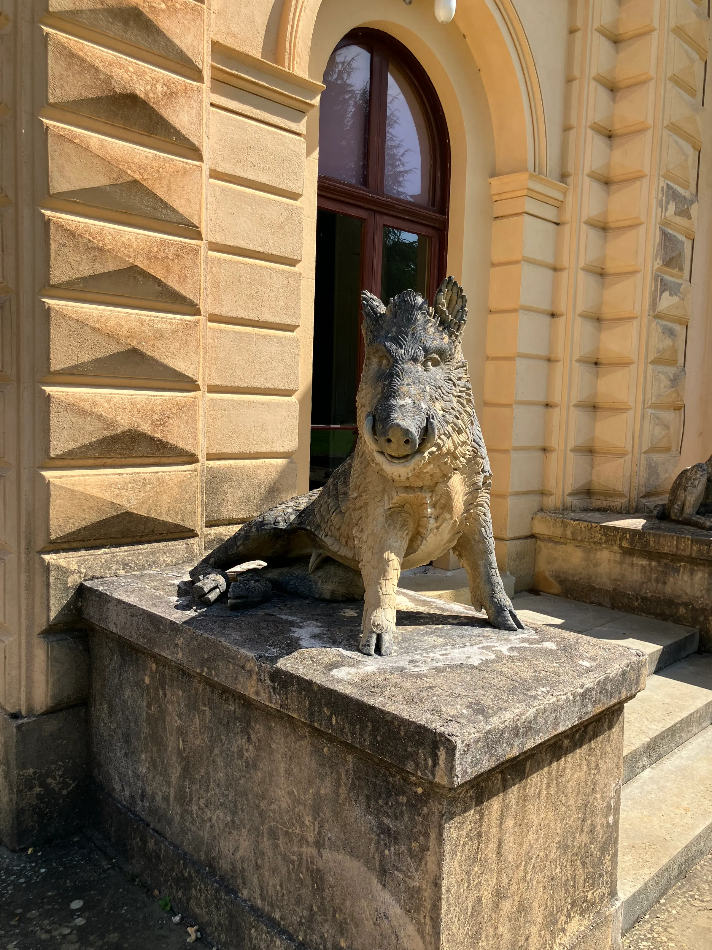 Crazy figurine to great you at the door. I always wonder what they were thinking when creating such things.