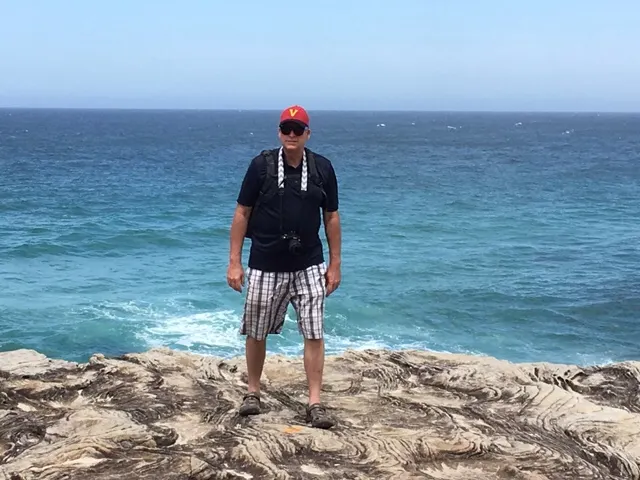 Some steep drop offs....this picture does not show it...but it is a sheer cliff behind me. That's as close as I would get.
