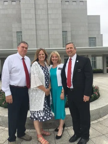 The Tiner's and Fox's. I'm a bit underdressed. But when you travel stand by, you travel light. Great to see our friends and former neighbors in the Bass Lake Ward in Cameron Park California. I think it is still there and has not burnt down yet!
