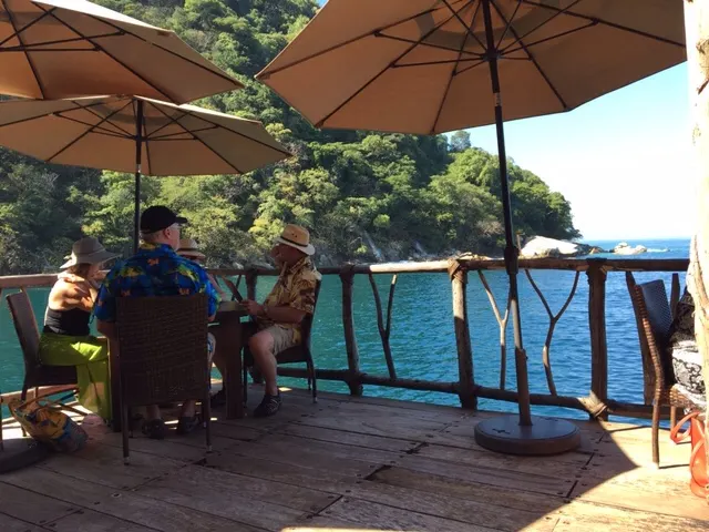 The restaurant....looking out into the water.