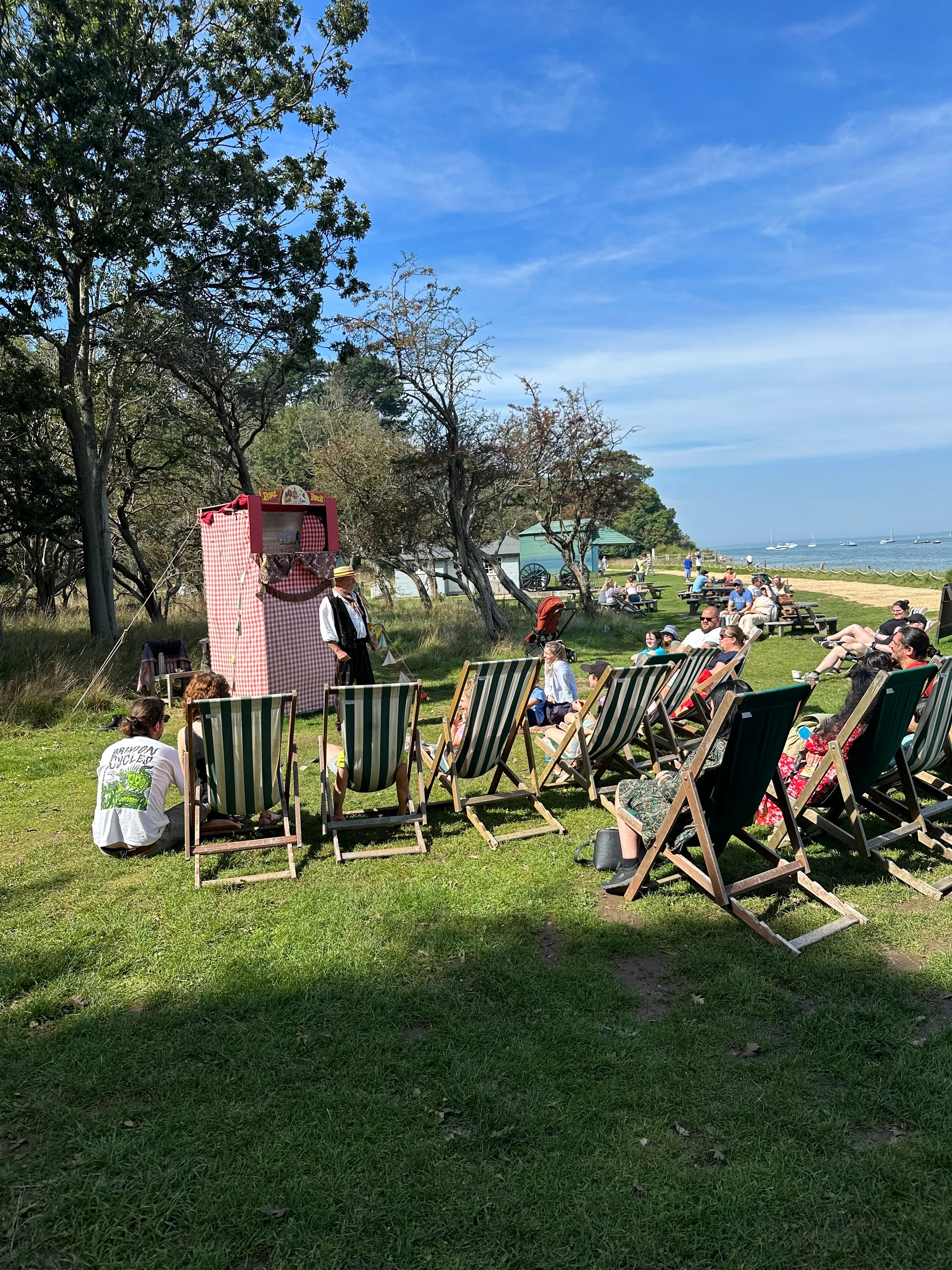 The puppet show on the beach.