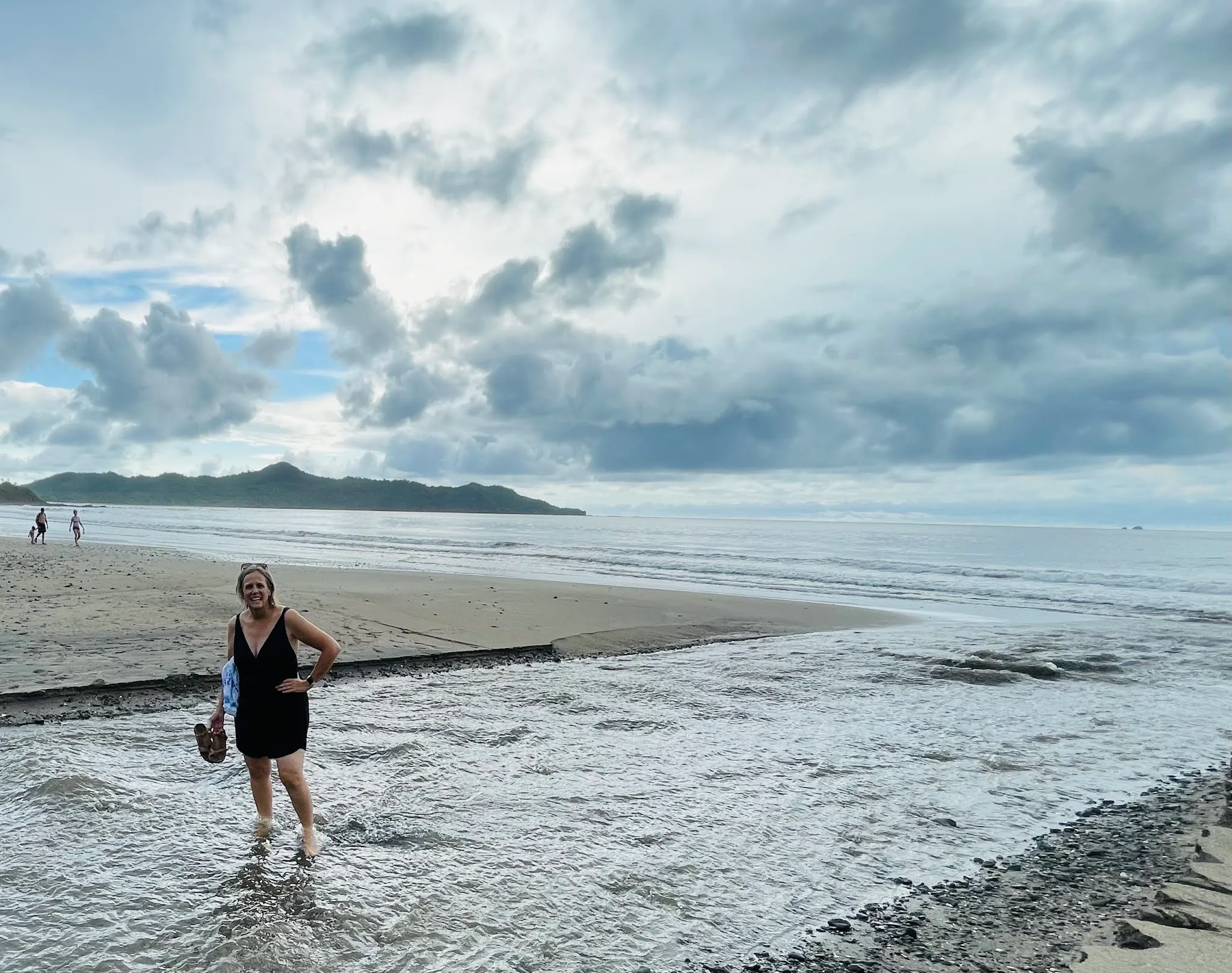 This is where the river water flowed into the ocean. The current was pretty strong. Glad we got out of there as it did eventually rain a bit. It rains almost every day here during this season.