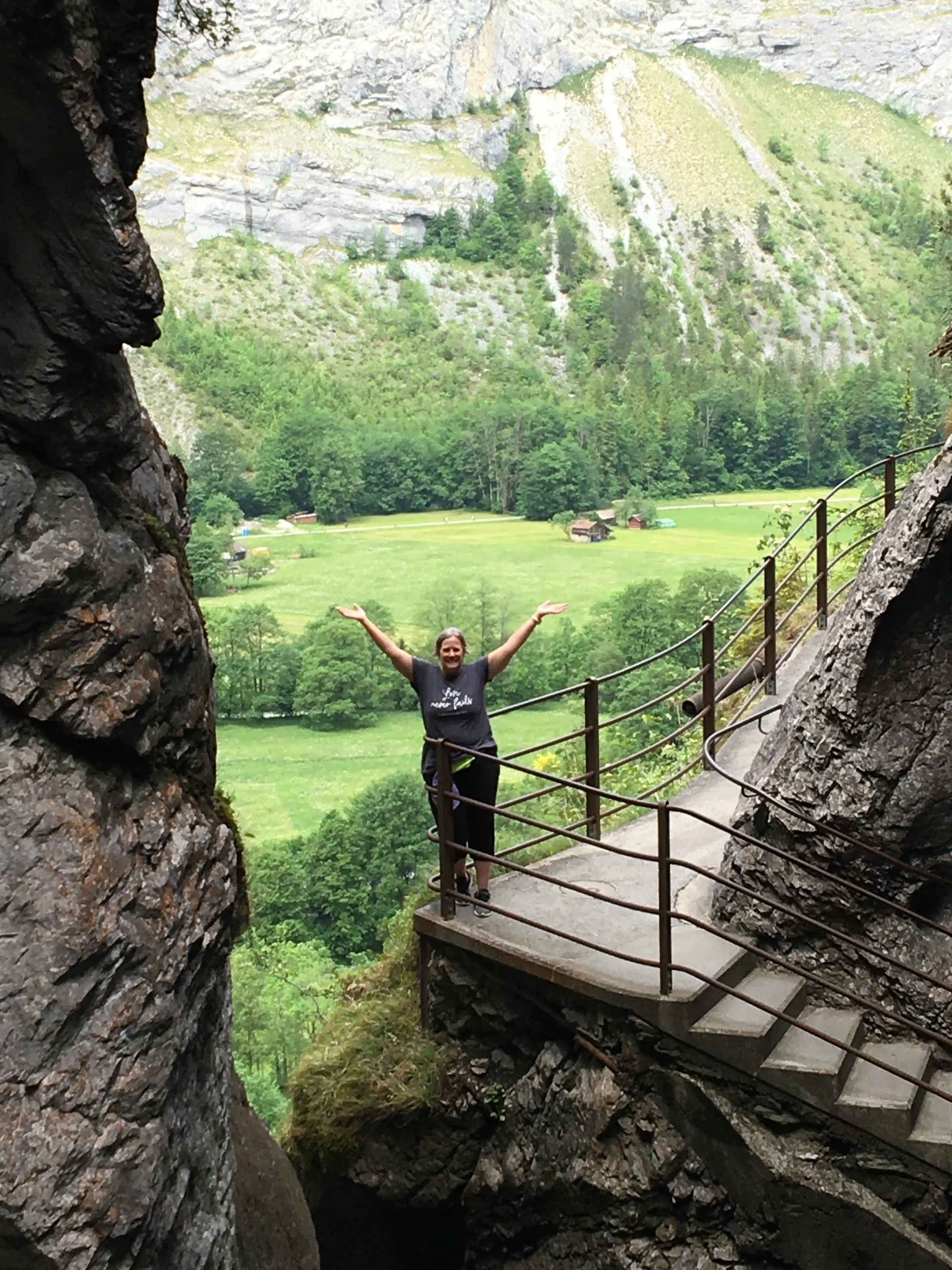 Denise at Trümmelbach-Falle….