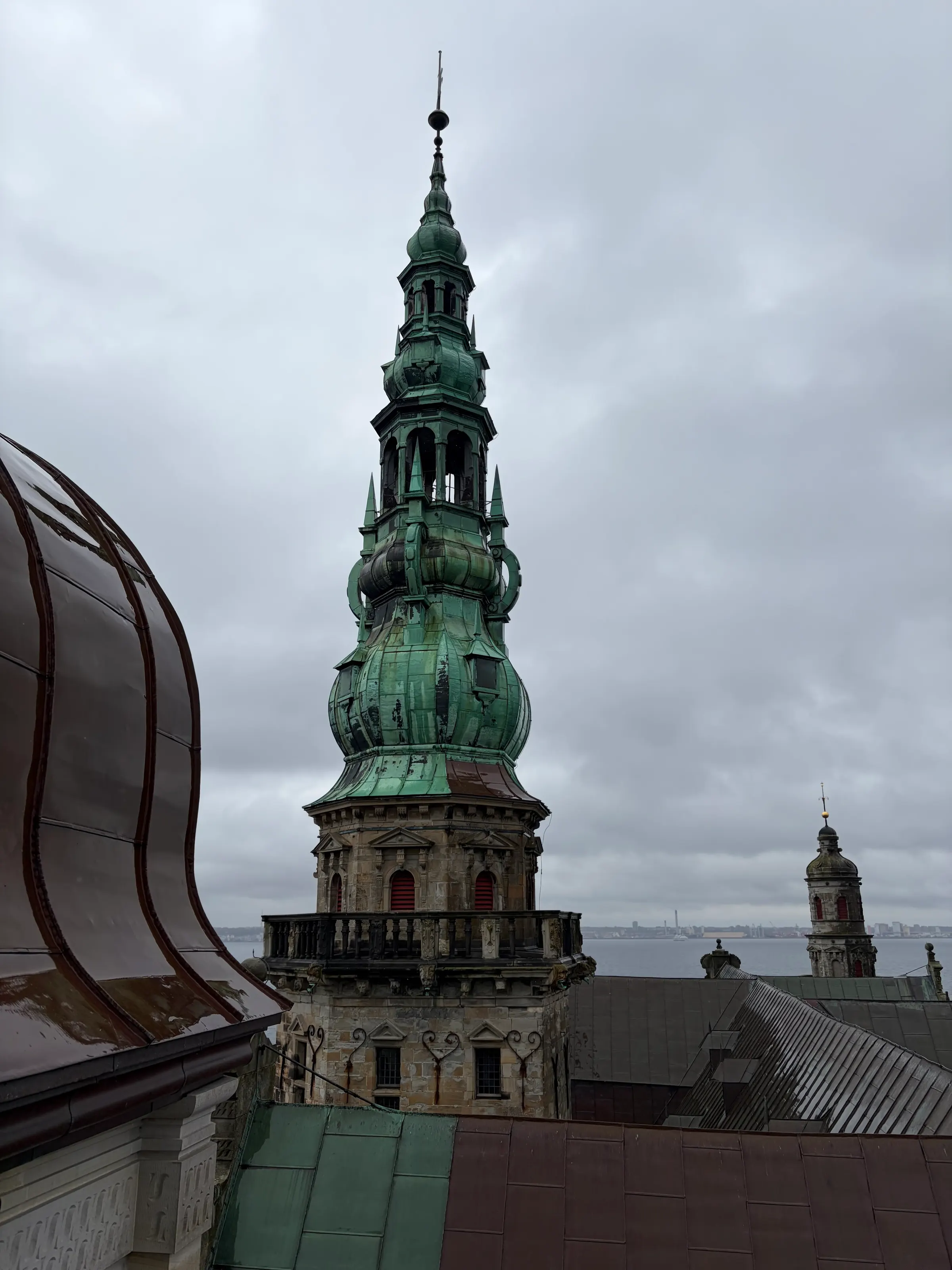 One of the larger steeples at the Kronborg Castle.