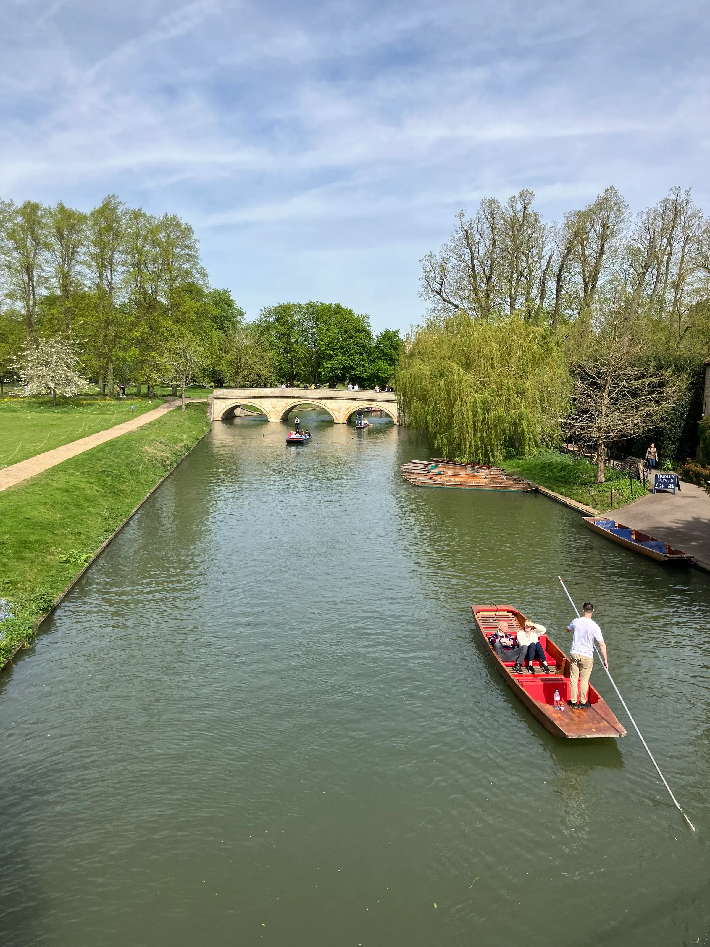 A couple of the many bridges that crosses the river Cam.