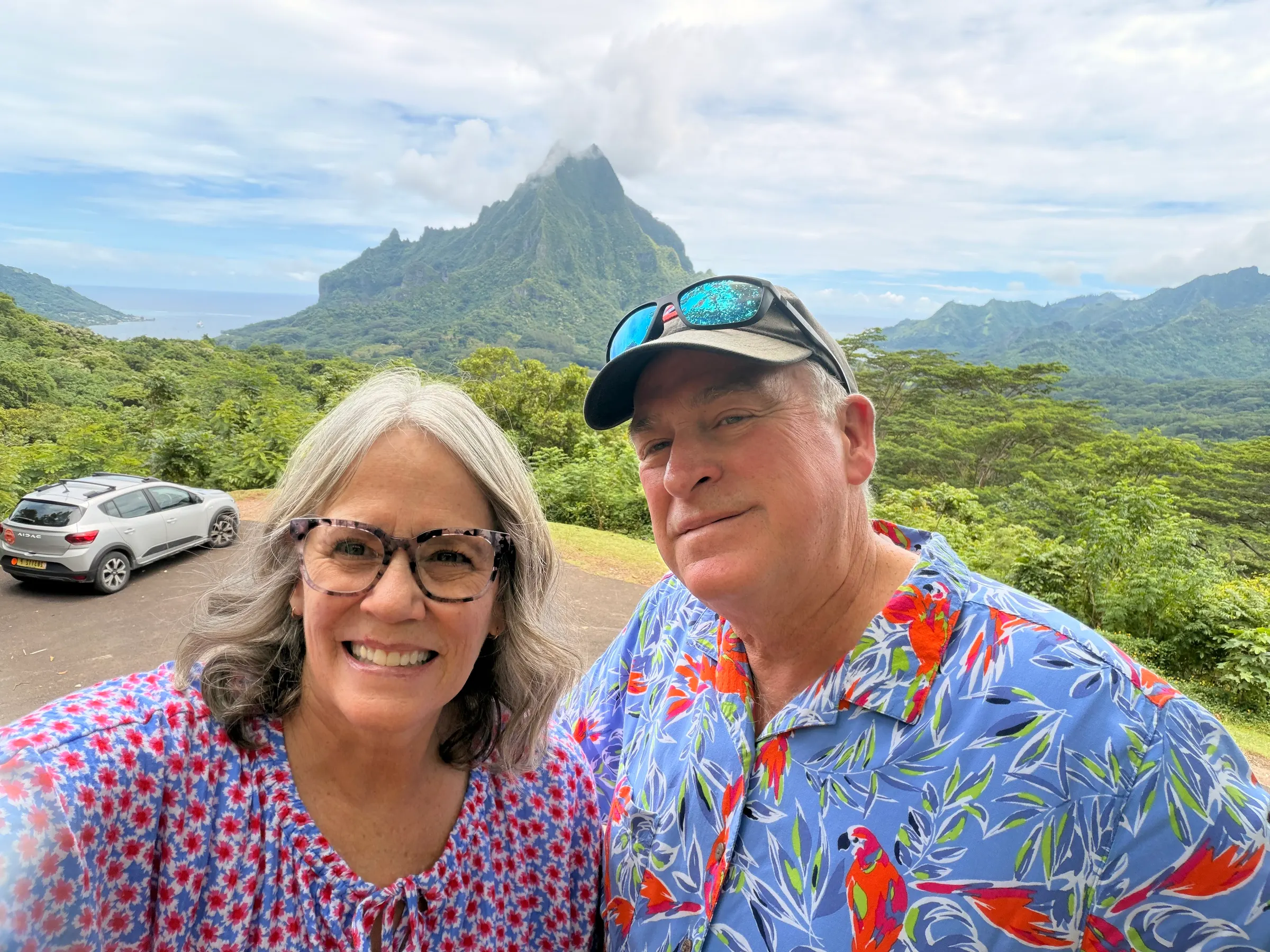 A shot of us at Belvedere looking out across the sea.