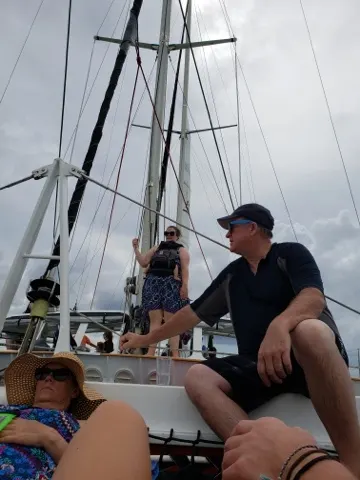 Karlie making sure we are going in the right direction. Who needs a captain!