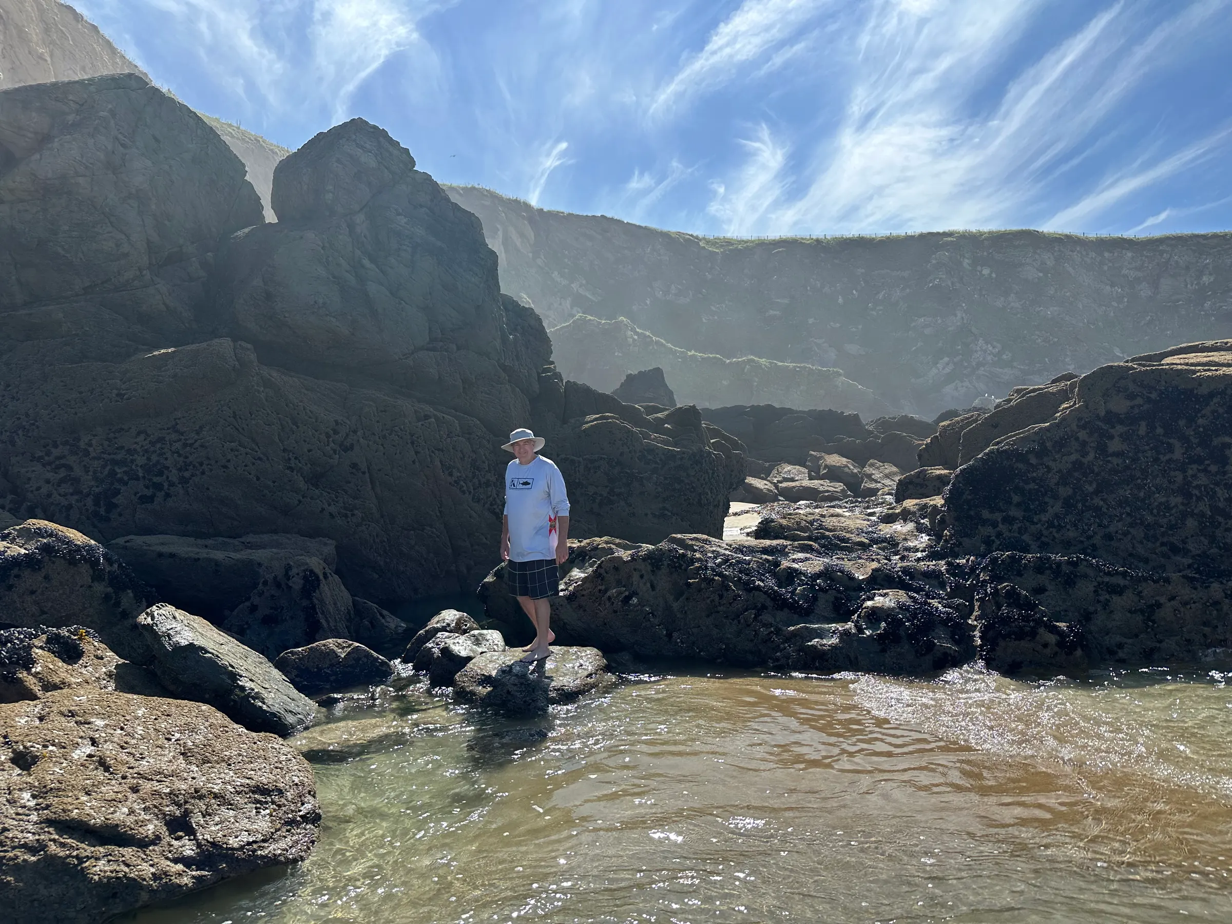 Me playing around in the tide pools.