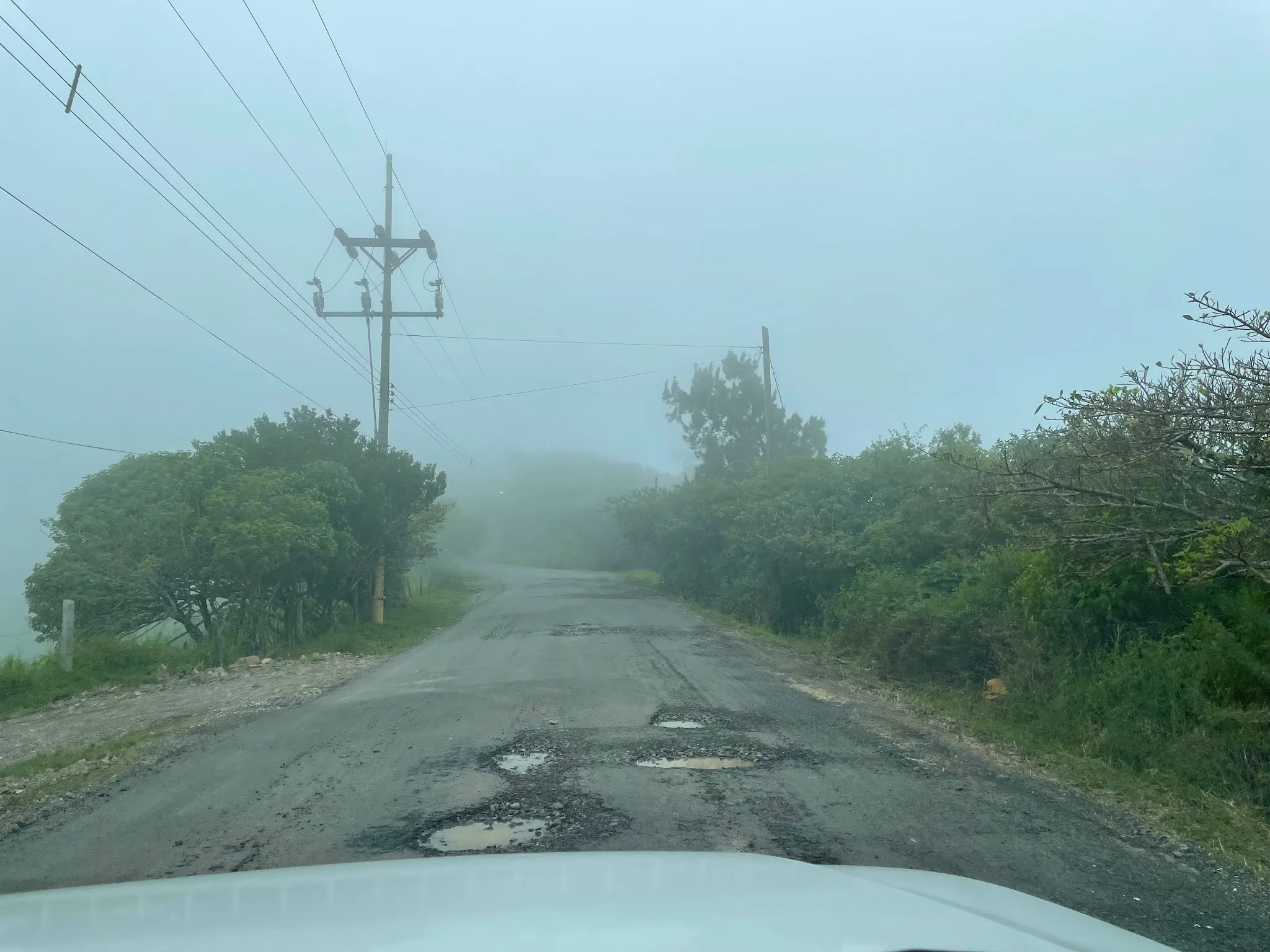 This picture shows what much of the road look like coming off of Monteverde. You can’t go too fast with such pot holes looming everywhere. It was another crazy drive.