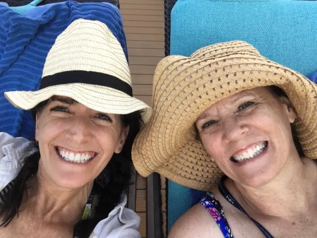 Denise and Kami sporting nice hats...