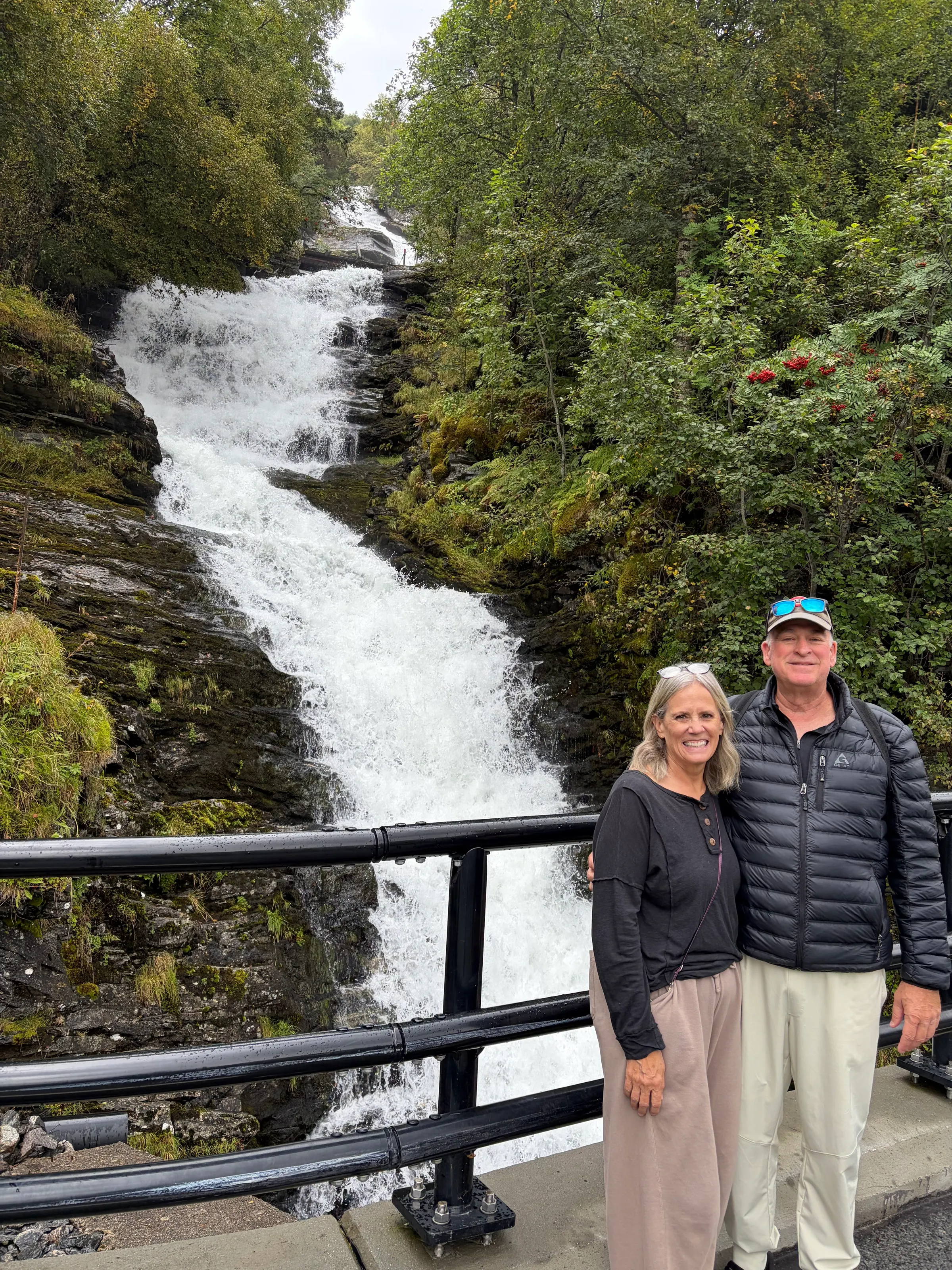 Lovely waterfalls everywhere.