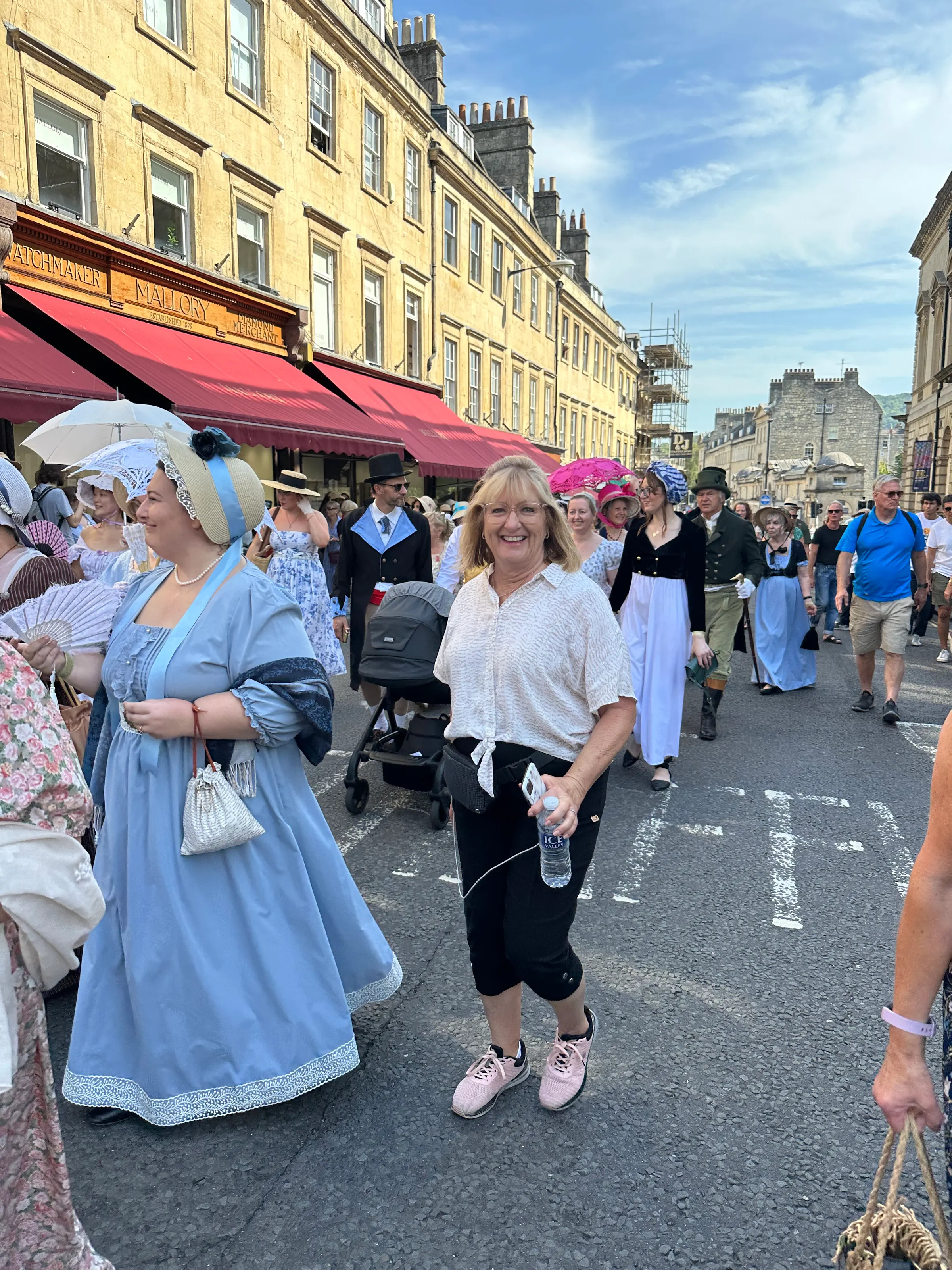 Lisa loving the parade and being a part of it. She needs to get her Regency dress attire and COME BACK!