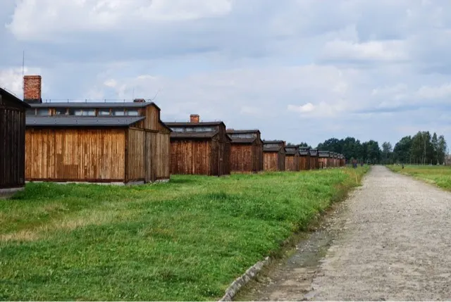 Remaining wooden barracks....