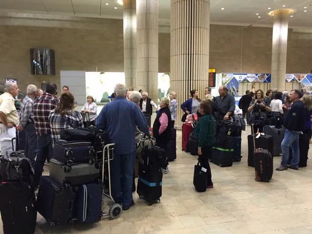 Most of our group gathered at the Ben Gurion International Airport....