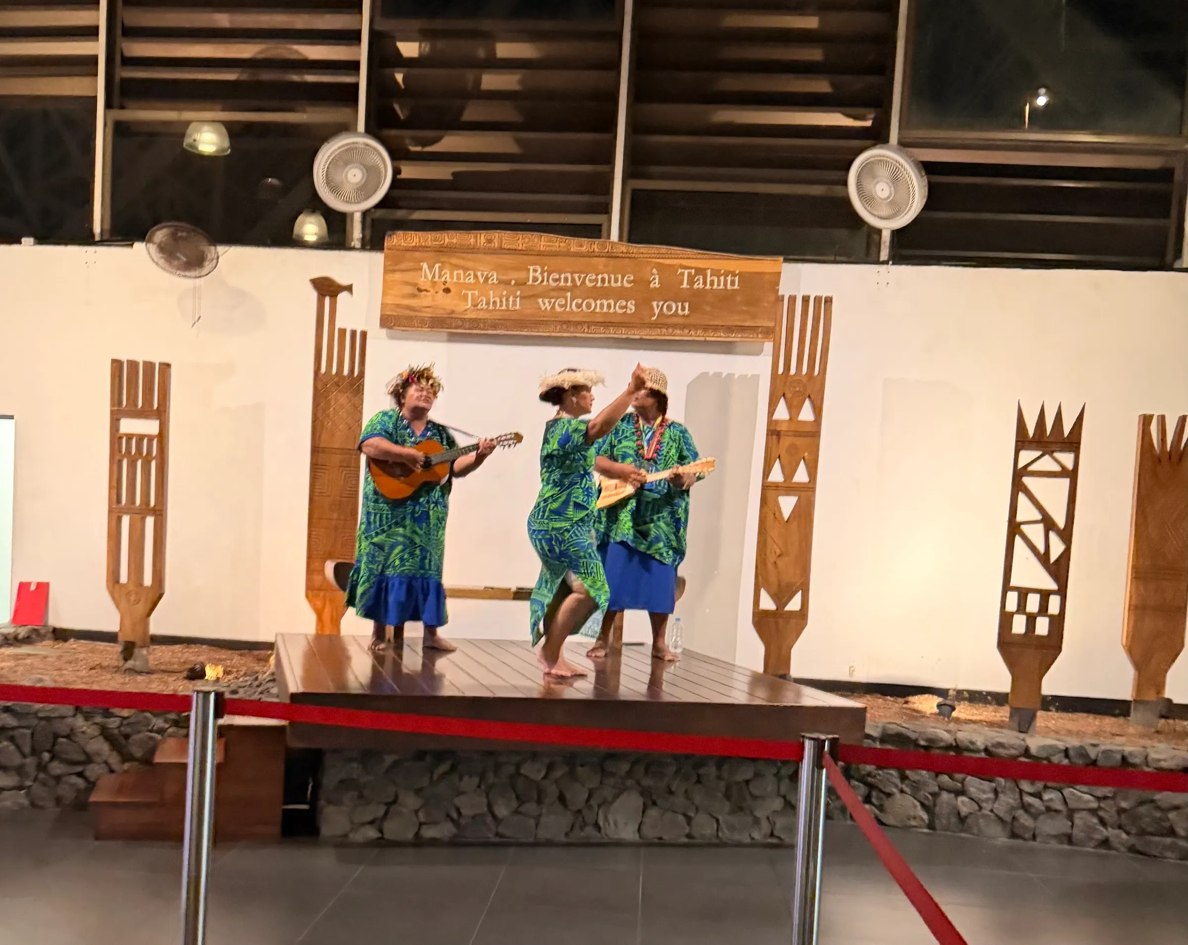 The welcome party in the airport as you entered the terminal. Pretty nice touch.