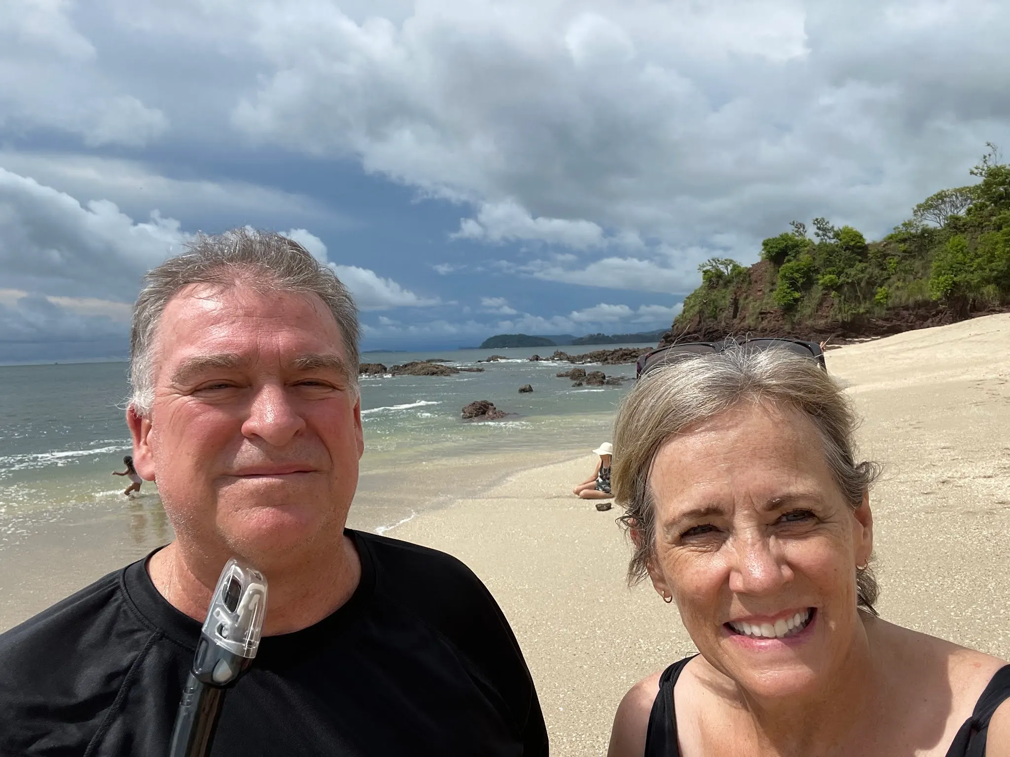 Playa Conchal beach looking to the north. Behind us is where I tried to snorkel. But it was a sad experience unfortunately.