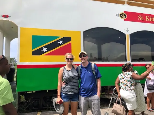 Mike & Cassidy in front of their train car....
