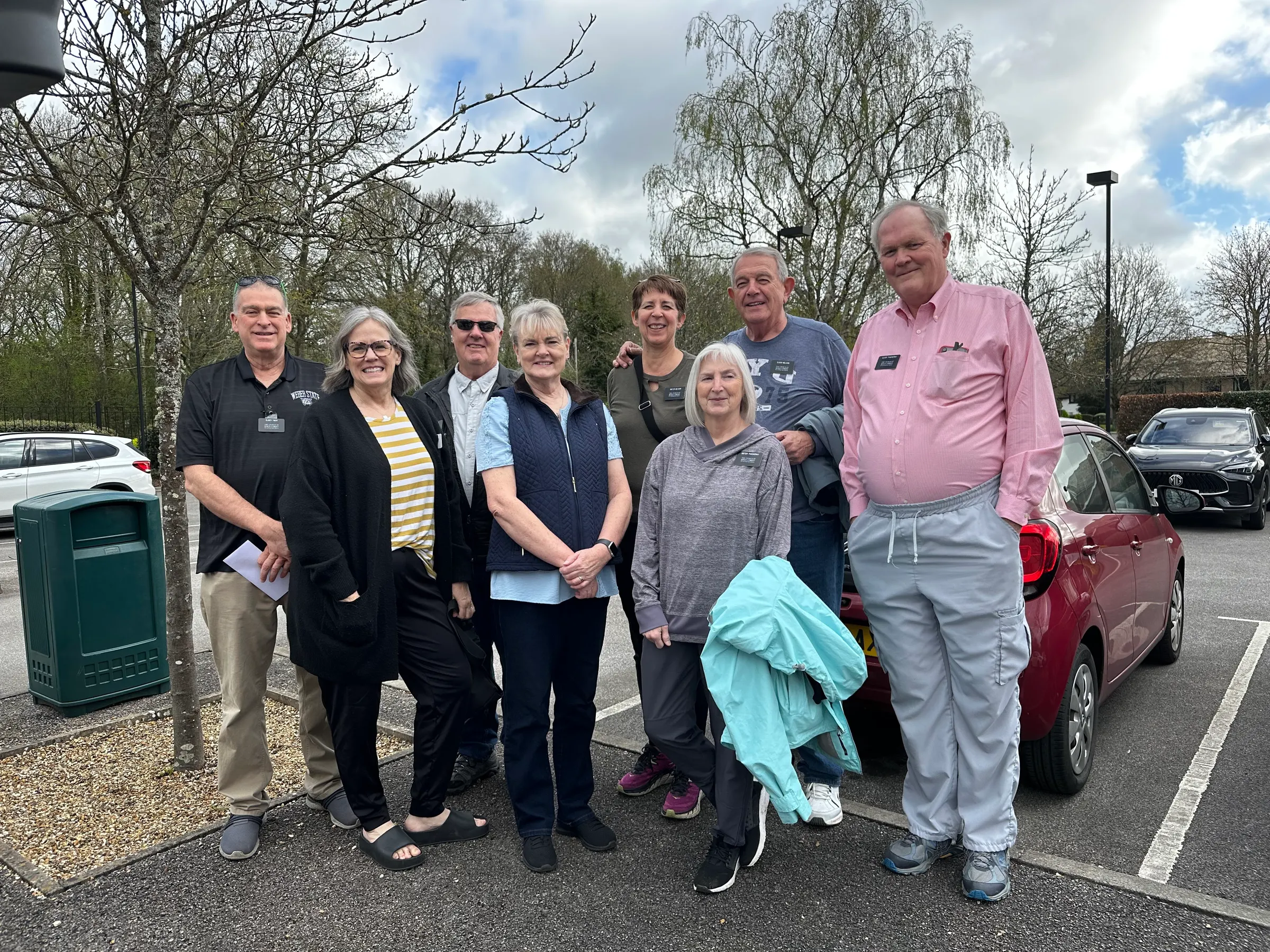 Our travel mates! Left to right…Tim, Denise, Doug Bingham, Kathy Bingham, Carol Nelson, Anna Thackeray, Scott Nelson & Dave Thackeray. Wonderful friends they are.