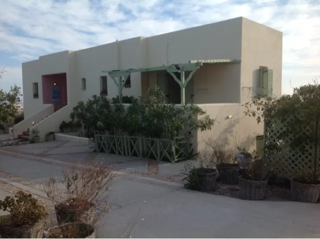 The outside of our BNB. It is really nice with lots of interesting plants all around it.