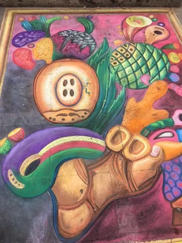 Last weekend they had a street art festival. The works were amazing. This is one of the more colorful ones.
