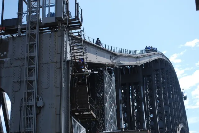 Crazies walking up the Sydney Harbor Bridge....