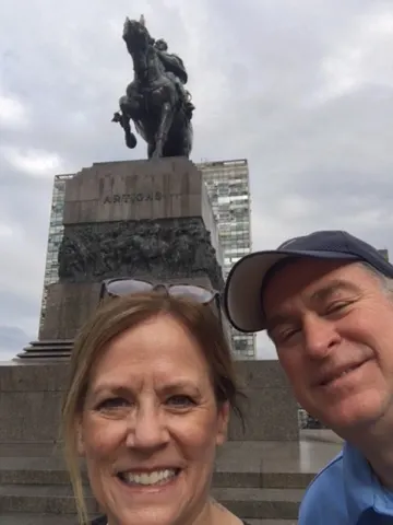 This is in the middle of Independence Plaza. Our guide talked a lot about this fellow and how he started the process to liberate the people and to start to form a new union before they exiled him to Brazil.